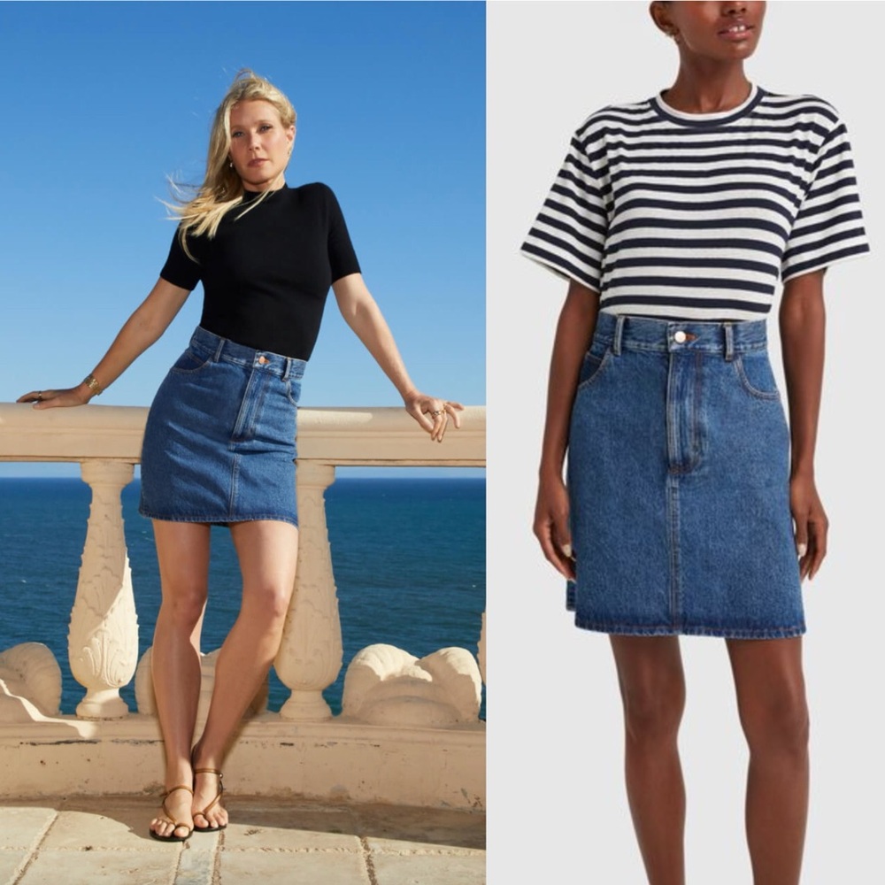 Goop G. Label Harlow Denim Mini Skirt Size 28